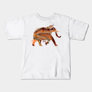Colorful Elephant With An Ornate Illustration Kids T-Shirt